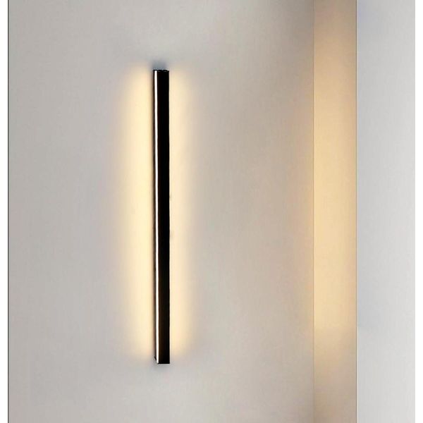 Zmh Led Wall Light Lampada Da Parete Per Interni Nero Bianco Caldo 60CM 21W Moderno Corridoio Up Down Illuminazione Da Parete Per Corridoio Soggiorno Letto Scala Camera Dei Bambini Camera Da Letto-image