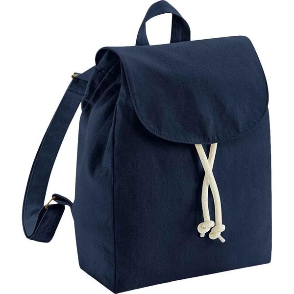 Westford Mill - Mini Zaino "Earthaware"", Cotone Organico PC4989 (Taglia Unica) (Blu Scuro)"-image