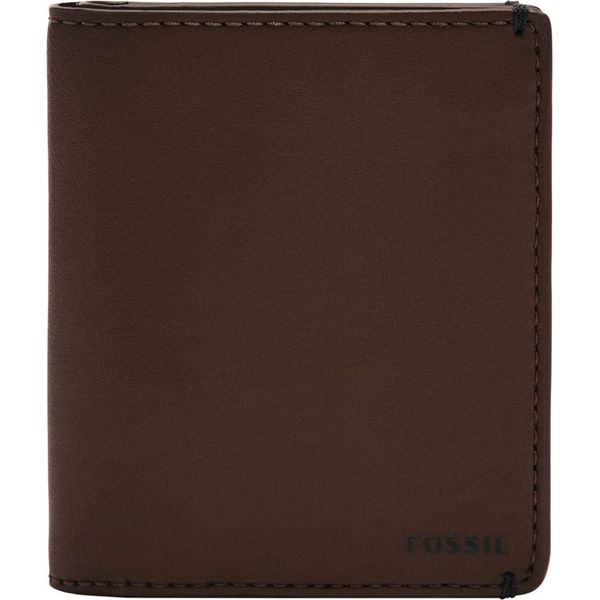 Fossil Porta Carte Di Credito Joshua Vegan Cactus Front Pocket Wallet Espresso Marrone Scuro-image