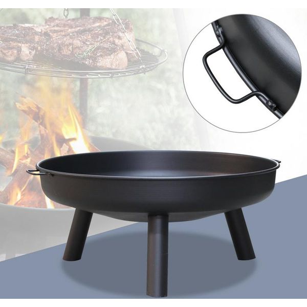 Jopassy Ciotola Fuoco Riscaldatore Radiante 80 Cm Accogliente Cesto Fuoco Giardino Fuoco Patio-image
