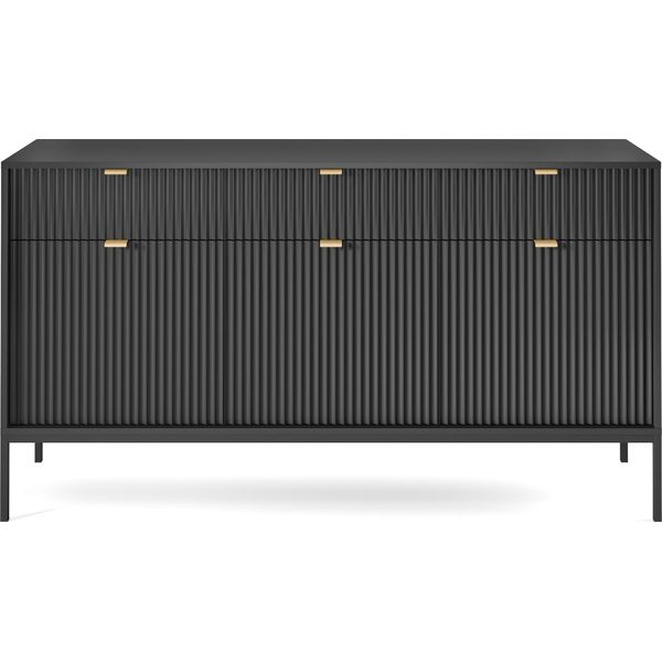 Cassettiera - Colore Nero, 154 X 83 X 39 Cm-image