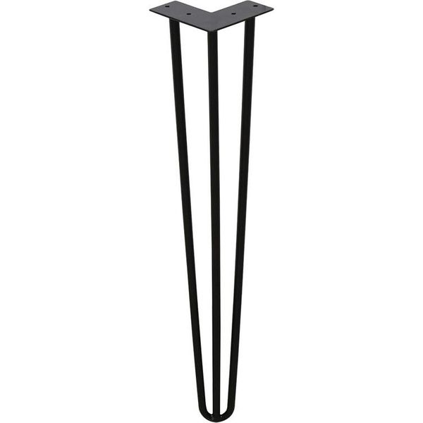 Jiubiaz 4X Hairpin Legs Mobili Gambe Da Tavolo Runner Nero Hairpin Legs 3 Grucce, Per Tavolo Da Pranzo 35Cm-image