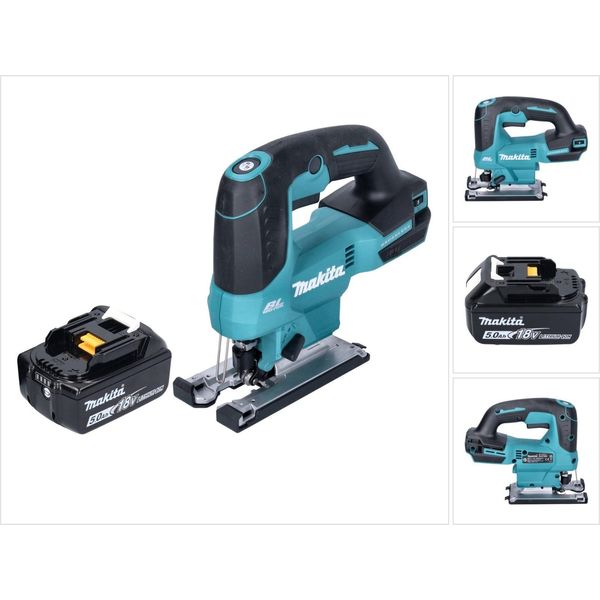 Seghetto Alternativo A Batteria Makita Djv 184 T1 18 V Brushless + 1X Batteria Ricaricabile 5,0 Ah - Senza Caricabatterie-image