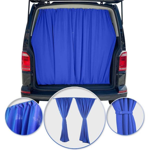 Tendine Su Misura Protezione Solare Per Nissan Interstar H3 Tendine Portellone Posteriore Blu Scuro-image