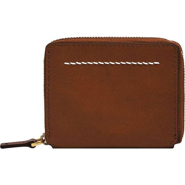 Fossil Pelle Porta Carte Di Credito Westover Card Case Medium Brown Marrone-image