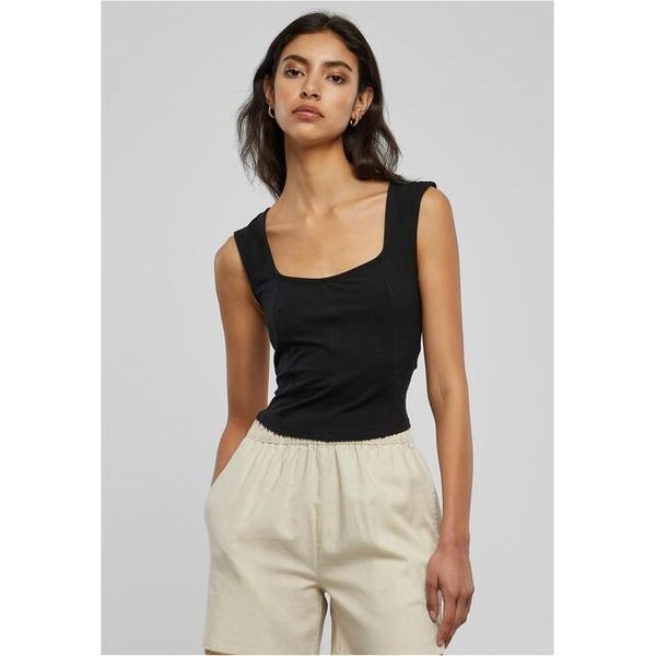 DáMské TíLko Urban Classics Ladies Short Corsage Top Nero - S-image