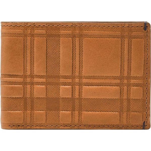 Fossil Porta Carte Di Credito Bronson Front Pocket Wallet Bifold Camel Marrone Chiaro-image