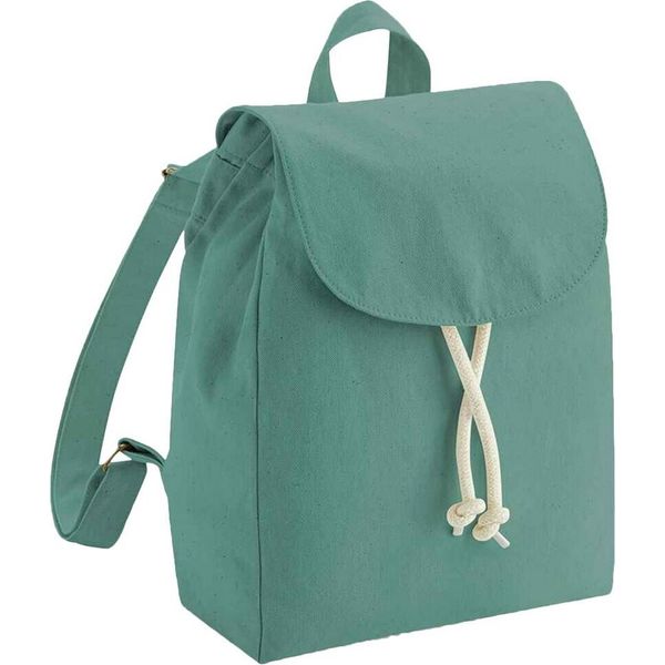 Westford Mill - Mini Zaino "Earthaware"", Cotone Organico PC4989 (Taglia Unica) (Verde Salvia)"-image
