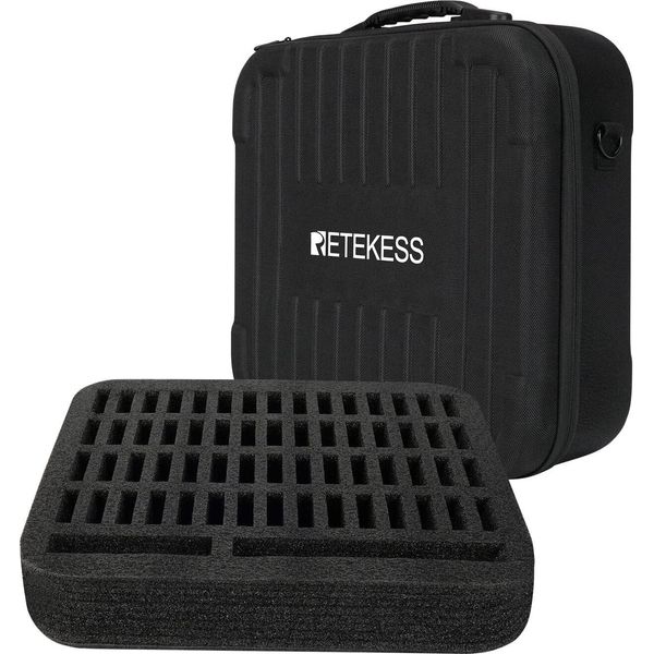 Retekess TT018 Borsa Di Stoccaggio Portatile A 60 Slot, Scatola Di Stoccaggio Del Sistema Di Guide Turistiche Con Spugna Interna TT110 E T130 T131 Tour Guide System-image