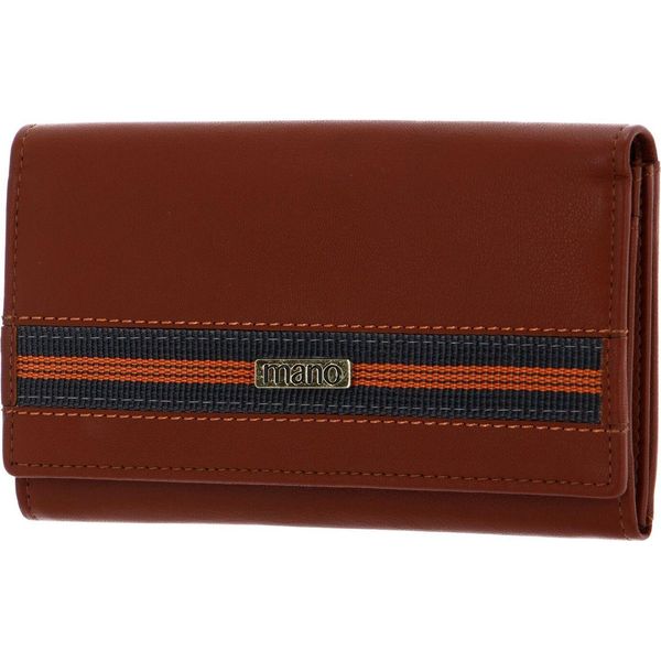 Mano Portafoglio Don Leonardo Rfid Lady Wallet With Zip Cognac Terracotta-image