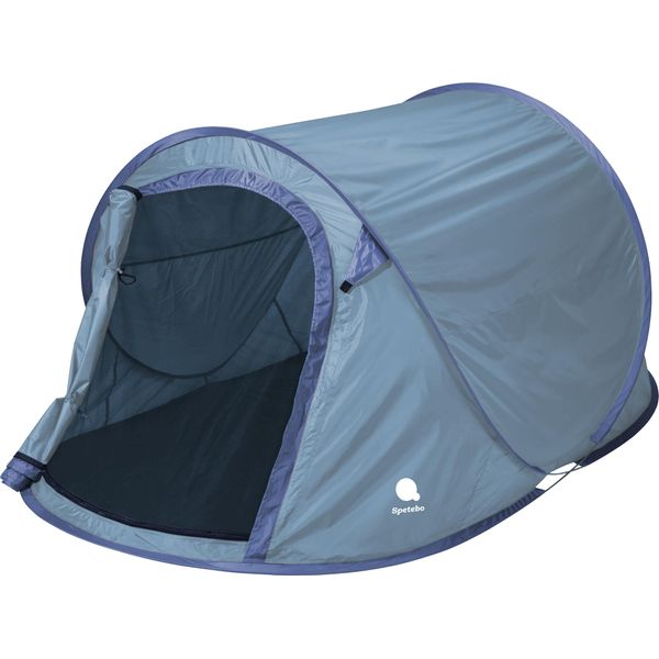 3.00 Tenda Da Lancio Per 2 Persone - 220 X 120 X 95 Cm - Tenda Pop Up - Colore: Blu-image