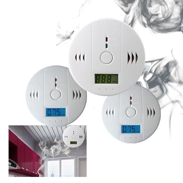 Jiubiaz 3X Co Medler Rilevatore Di Fumo Allarme Antincendio Pausa E Test Pulsante Indicatore Di Batteria Bianco-image