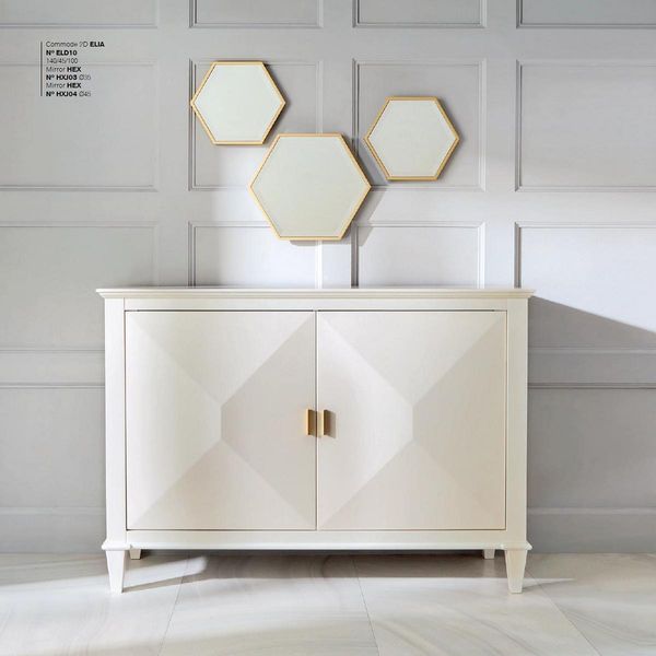 Cassettiera Di Lusso In Legno Sideboard Bianco Mobili Moderni Jv-image