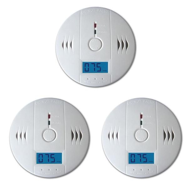 Swanew 3X Co Medler Rilevatore Di Fumo Allarme Antincendio Pausa E Test Pulsante Indicatore Di Batteria Bianco-image