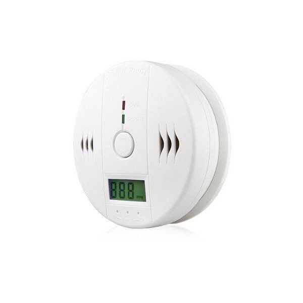 Jiubiaz 1X Co Medler Rilevatore Di Fumo Allarme Incendio Pausa E Test Pulsante Indicatore Di Batteria Bianco-image
