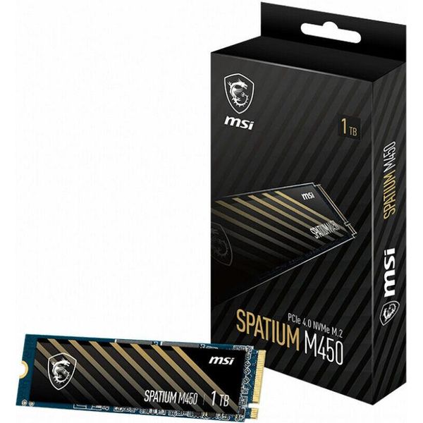 Msi Spatium M450 - Ssd - Versatile - 1TB - Interno - M.2 2280 - Pcie 4.0 X4 (Nvme) (S78-440L980-P83)-image