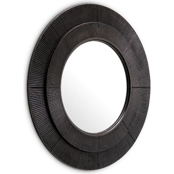 Casa Padrino Specchio Da Parete In Bronzo Ø 90 Cm - Specchio Rotondo Per Soggiorno - Specchio Per Camera Da Letto - Specchio Per Armadio - Mobili - Interni-image
