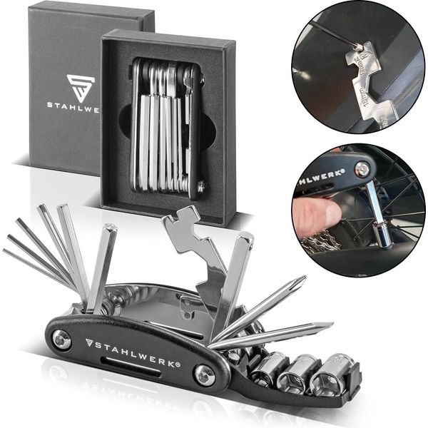 Stahlwerk Multitool Strumento Multifunzionale Strumento Pieghevole Per La Riparazione Di Biciclette-image