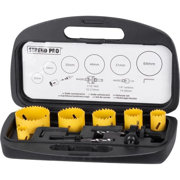Set Di Frese Strend Pro Bhs 9055, Bi-Metal, A Tazza, 9 Pezzi, Tct-image