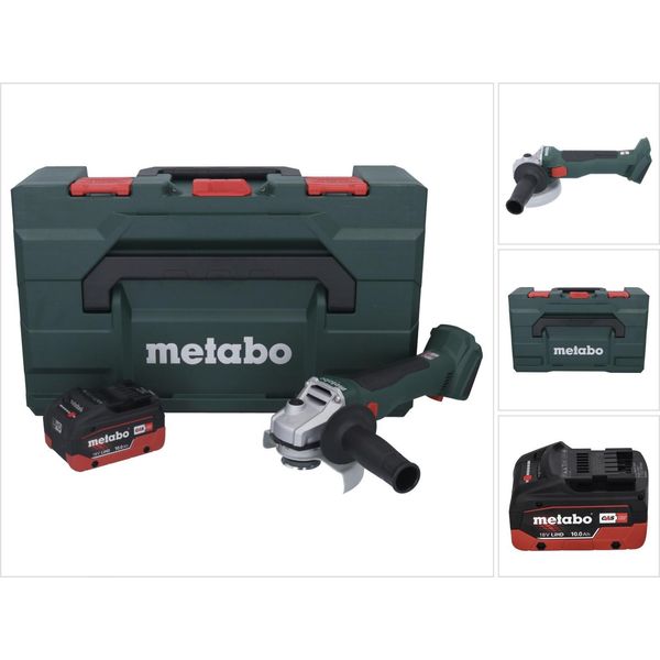 Metabo W 18 L Bl 9-125 Smerigliatrice Angolare A Batteria 18 V 125 Mm Brushless + 1X Batteria 10,0 Ah + Metabox - Senza Caricabatterie-image