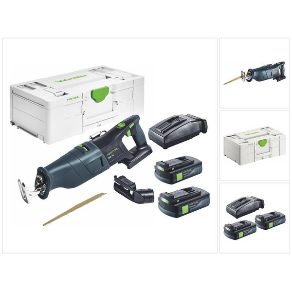 Festool Rsc 18 Eb-Basic Sega A Nastro A Batteria 18 V Brushless + 2X Batteria 3,0 Ah + Caricabatterie + Systainer-image
