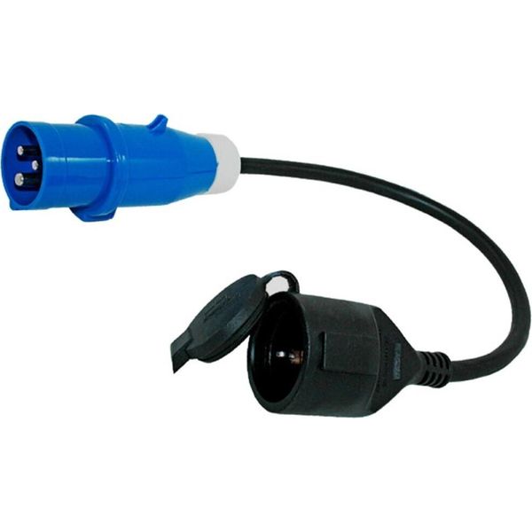 Cavo Adattatore Adaper Da Spina Cee A Attacco Schuko Caravan Camper Roulotte Barca 230V 3X 2,5 Mm²-image