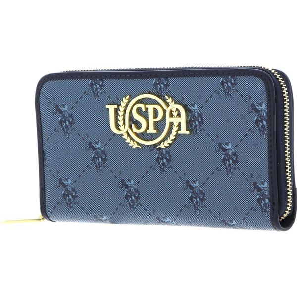 U.S. Polo Assn. Portafoglio Hampton Zip Wallet Blue Grigio Cadetto-image