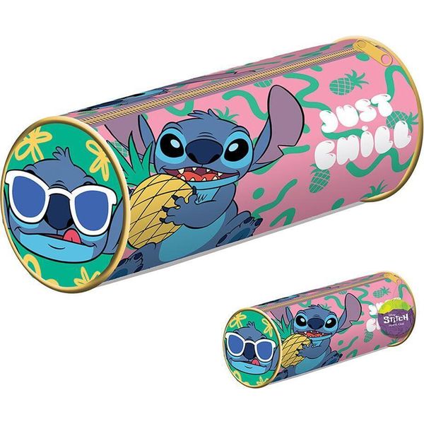 Lilo & Stitch - Stock - Portamatite "You're My Fave"" - Pvc Pelle Finta PM5967 (20 Cm X 21 Cm X 8 Cm) (Rosa/Blu)"-image