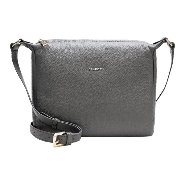 Lazarotti Pelle Borsa A Tracolla Bologna Leather Nola-2 Grey Grigio-image