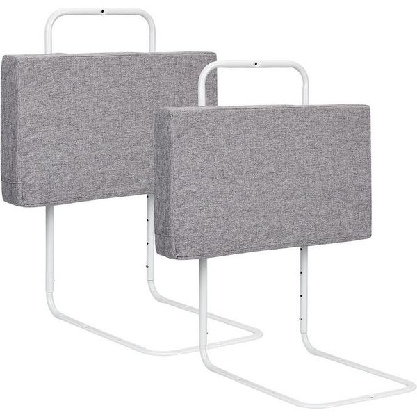 Fiqops Sponda Letto Protezione Anticaduta Per Bambini 100 Cm Sponda Per Bambini Regolabile In Altezza Per Letto Protezione Laterale Regolabile A 5 Fori 2 Pezzi Grigio-image