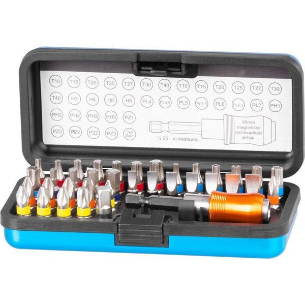 Set Di Inserti Strend Pro EVE-12106, 37 Pezzi, L-25 Mm, S2 + Portainserti-image