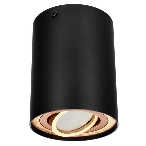 Skand 1 Oro Nero GU10 IP20 Faretto Da Soffitto Rotondo Oro Nero EDO777224 Edo-image