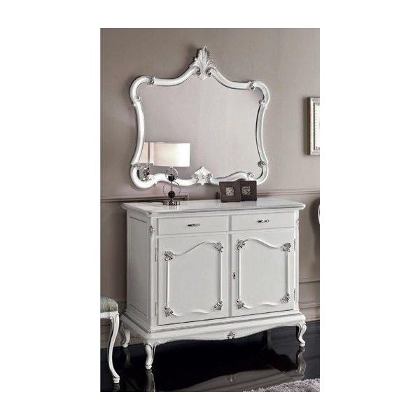 Cassettiere Mobili Italiani Credenza Specchio Cassettiera Mobile Credenza Legno Nuovo-image