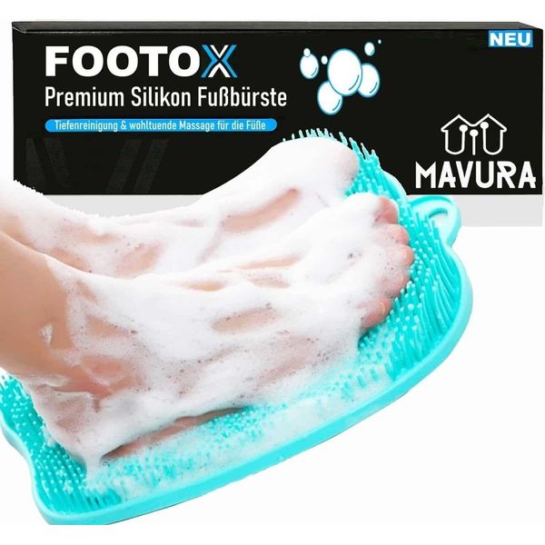 Footox Spazzola Per Piedi In Silicone Spazzola Per Lavaggio Piedi Tappetino Per Doccia Con Massaggio Piedi Tappetino Per Peeling Piedi-image