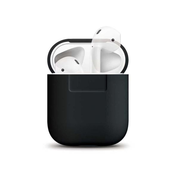 Elago Custodia In Silicone Per Airpods 2 E Airpods 1, Nera-image
