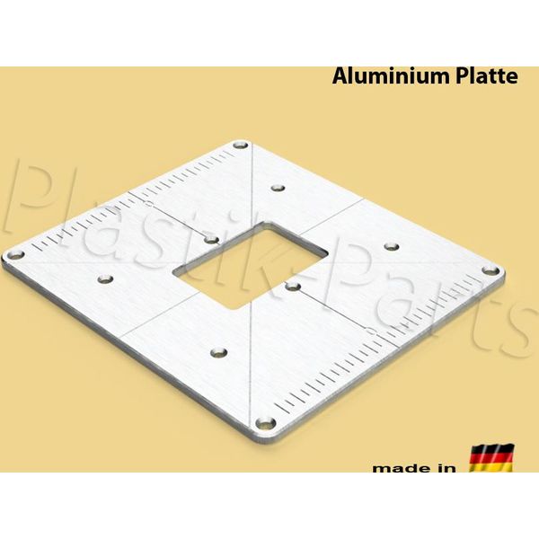 Piastra Di Montaggio Alu Piastra Di Inserimento Tavola Di Fresatura Silverline 1500W 264895 Router-image