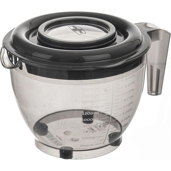 Ciotola Da Cucina Orion Ciotola Per Impastare Ciotola Per Sbattere Con Paraspruzzi Coperchio Graduato Manico Robusto Per Alimenti 2,5L-image