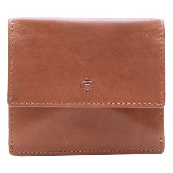 Esquire Pelle Scatola Viennese Dallas Wiener Wallet Brown Marrone-image