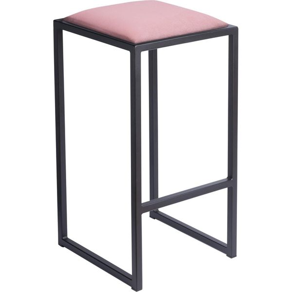 Ferro Sgabello Da Bar 64 Cm Rose - Sgabello Da Bar Moderno In Metallo Senza Schienale In Stile Loft Con Seduta Imbottita-image