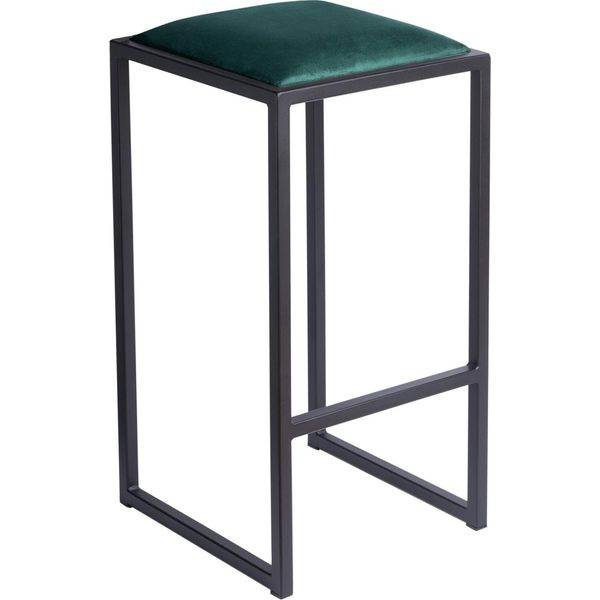 Ferro Sgabello Da Bar 64 Cm Verde - Sgabello Da Bar Moderno In Metallo Senza Schienale In Stile Loft Con Seduta Imbottita-image
