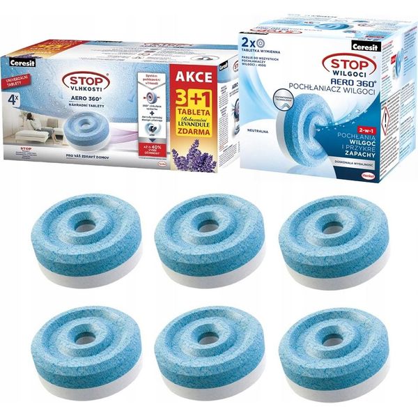 Ceresit Assorbitore Di Umidità Aero 360 Tabs 6 Pezzi 5Xtral 1X Lavanda-image