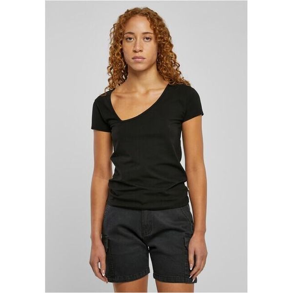 Urban Classics - Donna Tee Biologica Con Scollo Asimmetrico Nero - M-image