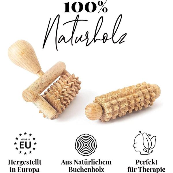Tuuli Massaggiatore Viso Massaggiatore Viso Rullo Massaggiatore Rullo Massaggiatore Maderoterapia Set In Legno-image