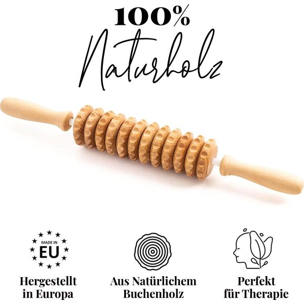 Tuuli Rullo Massaggiatore Anticellulite Flexi Rullo Massaggiatore Maderoterapia In Legno-image