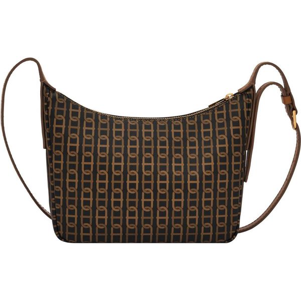 Fossil Pelle Borsa A Tracolla Cecilia Top Zip Crossbody Brown Multi Marrone-image