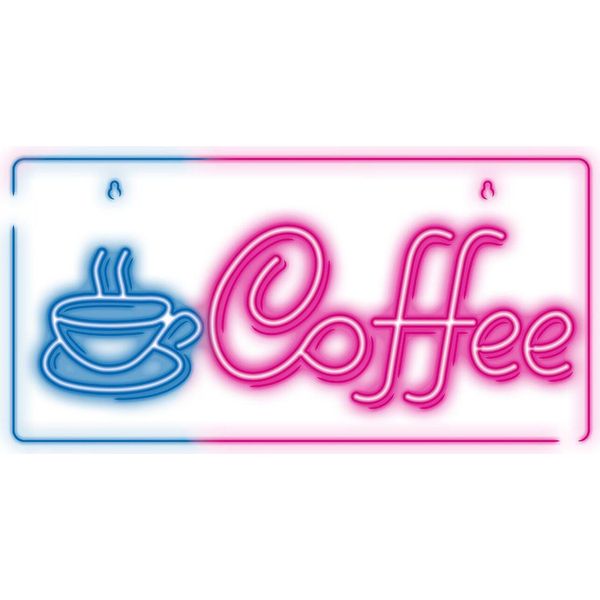 Neon Led Sign Light Usb Led Light Home Illuminated Sign Night Light Coffee Pink/Blue-image