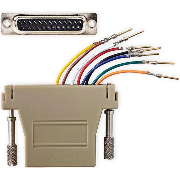 Adattatore Seriale | Adattatore | D-SUB 25-Pin Femmina | RJ45 Femmina | Nichelato | Avorio | Custodia-image