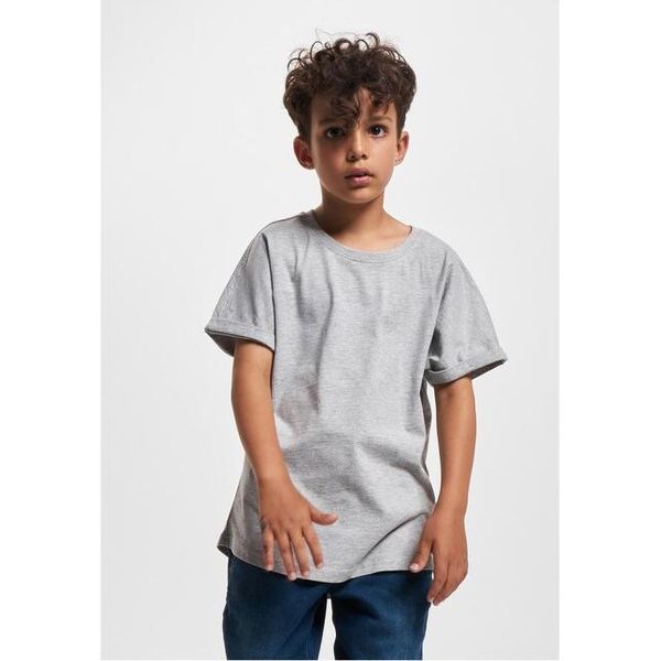 DěTské TričKo Urban Classics Boys Maglietta Lunga Risvoltabile Grigio - 146/152-image