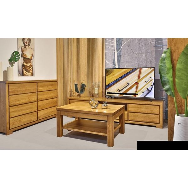 Soggiorno Cassettiera In Legno Credenza Tavolino Rtv 3 Pezzi Jvmoebel-image