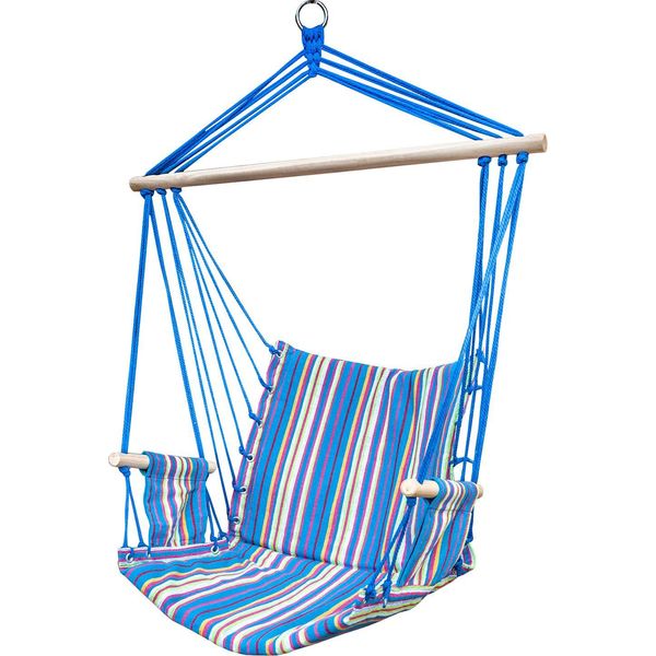 Sedia Sospesa Zolta, Altalena Sospesa, Sedia Sospesa Con Braccioli Per Giardino, Balcone, Soggiorno - Amaca Fino A 120 Kg Verde 50X100 Cm-image